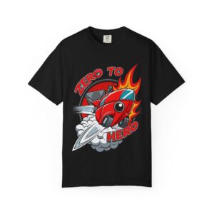 Zero to Hero Graphic T-Shirt – Unisex Motivational Tee for Gamers & Youth | Inspirational Streetwear | Gift Idea USA